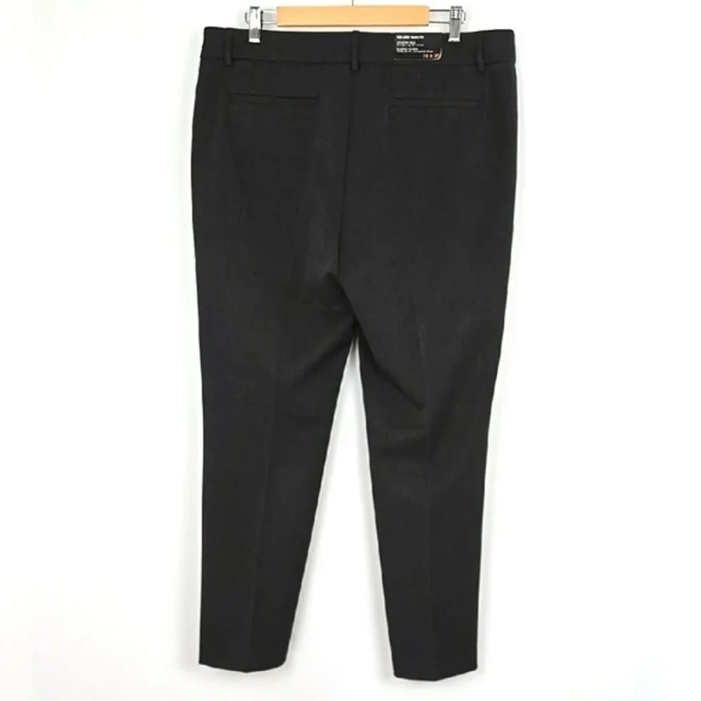 NWT Hilary Radley Women's Charcoal Grey Dress Straight Pants Stretch Size 16 - Picture 2 of 16